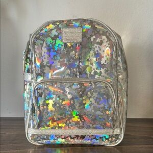 Disney LoungeFly Holographic Mickey Clear Backpack